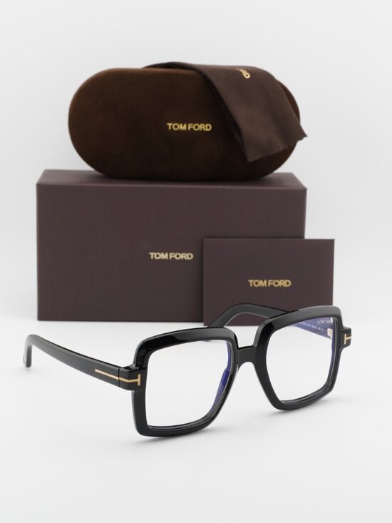 Tom Ford FT5913-B 001 Square Eyeglasses 53mm – Shiny Black main image 6